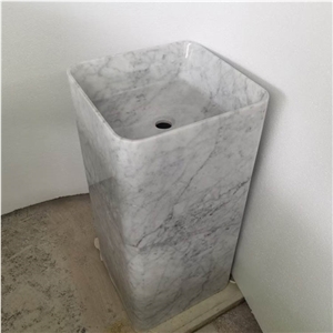 Wholesale Luxury Edition Square Marble Pedestal Wash Basin