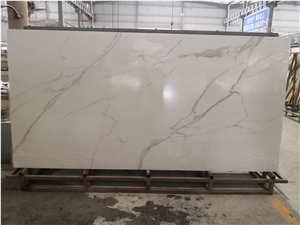 White Sintered Stone Round Table Top For Hotel Room