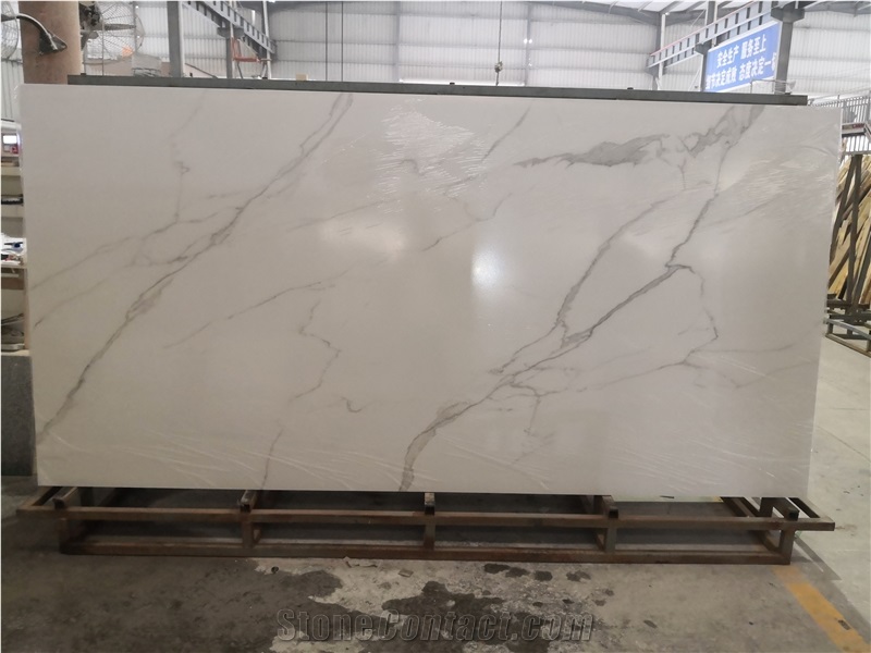 White Sintered Stone Square Table Tops For Hotel Room