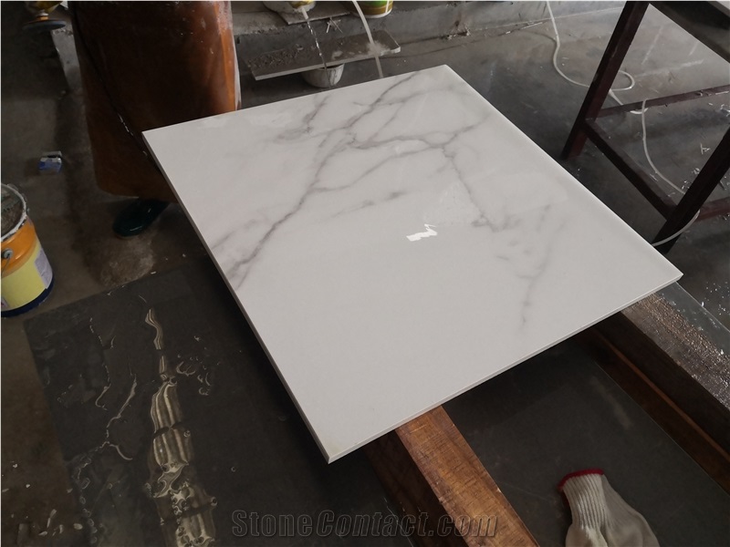 White Sintered Stone Square Table Tops For Hotel Room