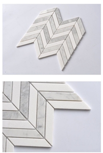 Chevron  Marble Mosaic Wall Tiles