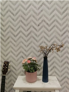Chevron  Marble Mosaic Wall Tiles