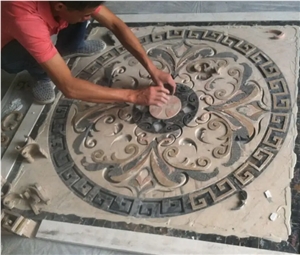 Flower Shape Marble Mosaic Tile With Pearl Shell