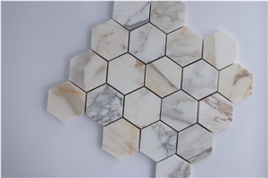 Hexagon Marble Mosaic Design Wall And Floor Tiles