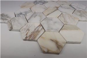 Hexagon Marble Mosaic Design Wall And Floor Tiles