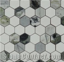 Hexagon Marble Mosaic Design Wall And Floor Tiles