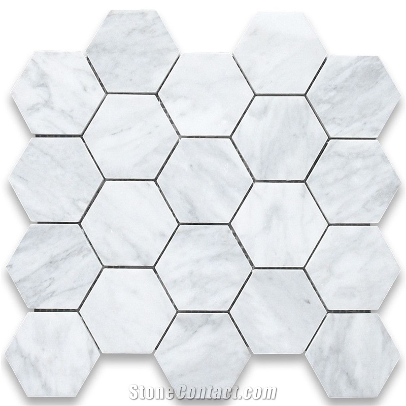 Hexagon Marble Mosaic Design Wall And Floor Tiles