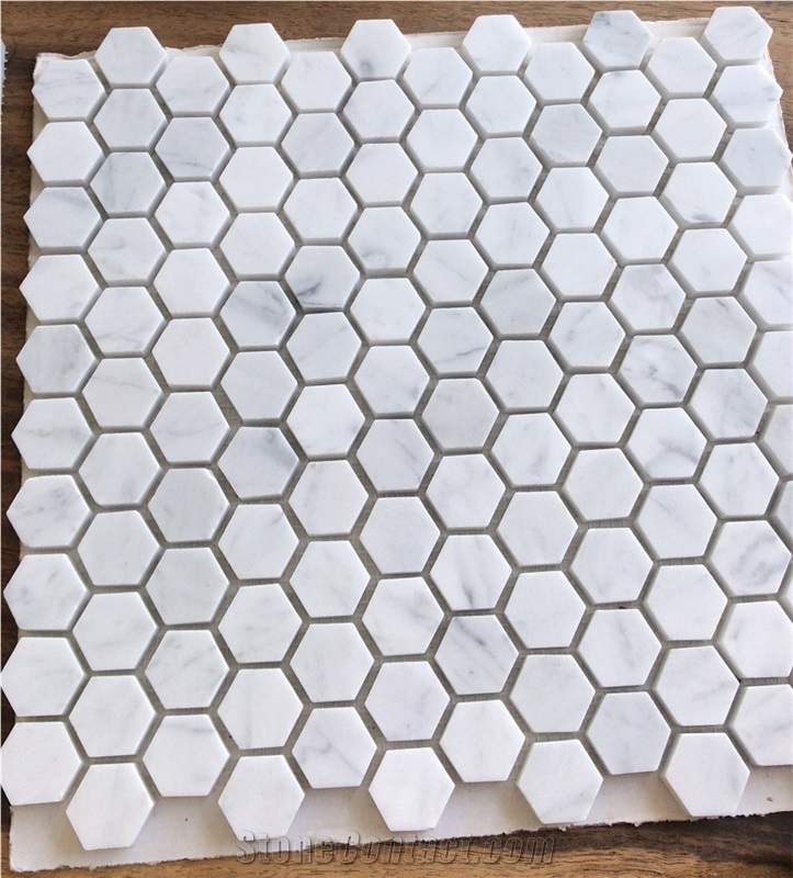 Hexagon Marble Mosaic Design Wall And Floor Tiles