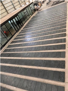 Negresco Quartzite Leather Tiles Brazil Infinity Black