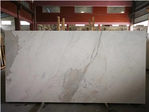 Popular Matt  Finish Bookmatched Castro White Marble Slab