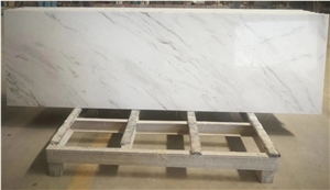 Popular Matt  Finish Bookmatched Castro White Marble Slab