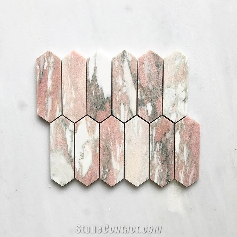 Rosa Norvegia Marble Mosaic Tiles
