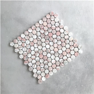 Rosa Norvegia Marble Mosaic Tiles