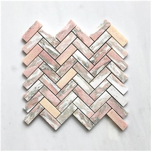 Rosa Norvegia Marble Mosaic Tiles