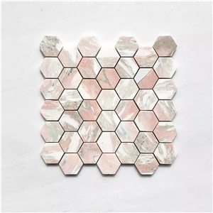 Rosa Norvegia Marble Mosaic Tiles