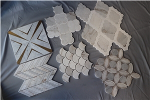 Water Jet  Marble Mosaic Design Of  Wall And Floor Tiles
