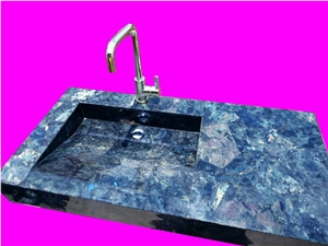 Labradorite Blue Australe Sink Mosaic Design