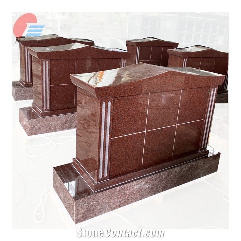 6 Niche Ruby Red Granite Columbarium