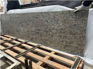 Giallo Santa Cecilia Granite Kitchen Countertop Island Top