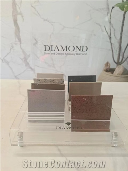 Acrylic Stone Sample Table Display Stands