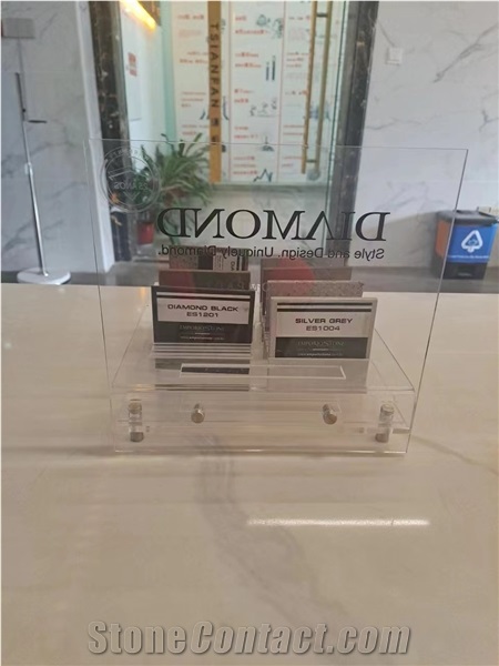 Acrylic Stone Sample Table Display Stands