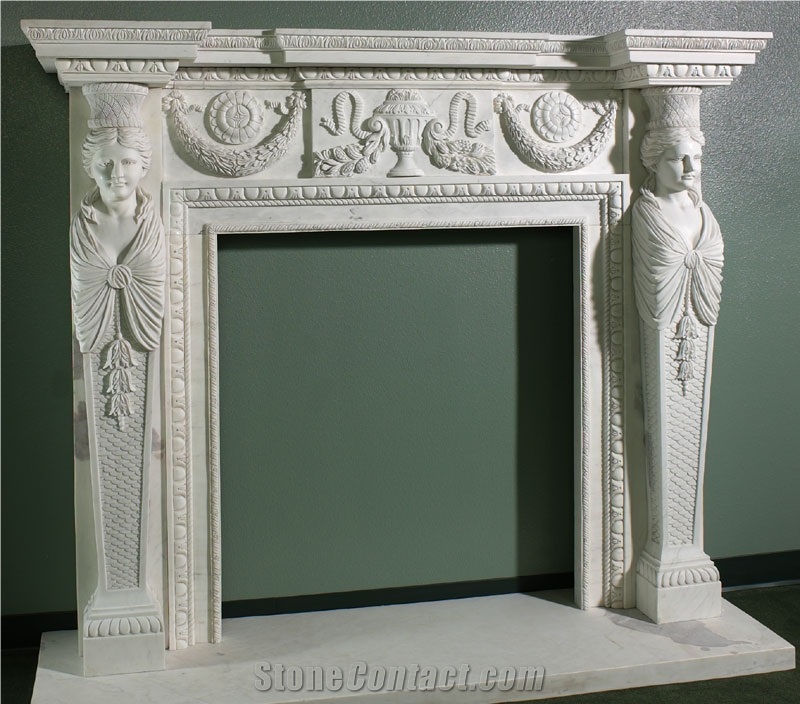 Artificial Stone Mantel Fireplace Carving Fireplace