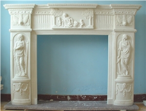 Artificial Stone Mantel Fireplace Carving Fireplace