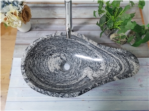 China Juparana Granite Vessel Sink For Bathroom