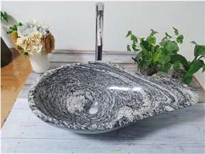 China Juparana Granite Vessel Sink For Bathroom
