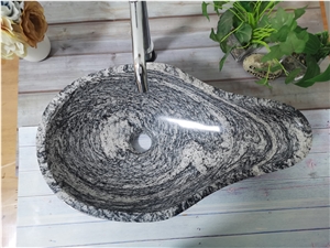 China Juparana Granite Vessel Sink For Bathroom