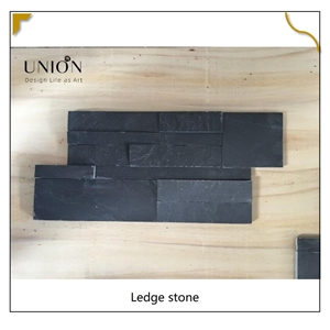 UNION DECO Black Slate Stone Wall Cladding Corner Stone