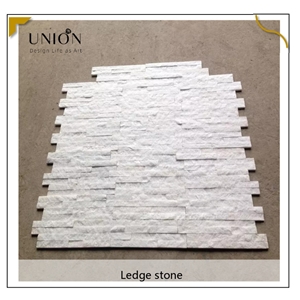 UNION DECO Natural Stacked Stone Panel White Cladding Stone