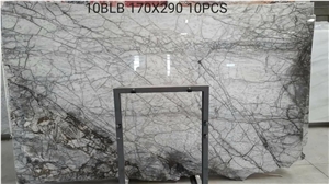 Black Eagle White Marble Slab