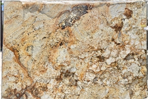 Giallo Crystal Granite Slab