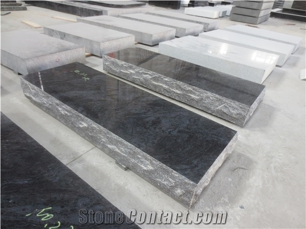 Bahama Blue Granite Cemetery Loss Marker
