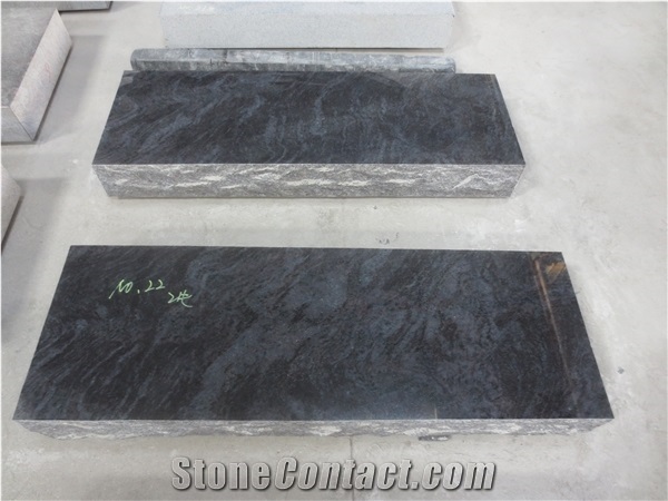 Bahama Blue Granite Cemetery Loss Marker