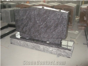 Bahama Blue Granite Monuments Upright Tombstone 06