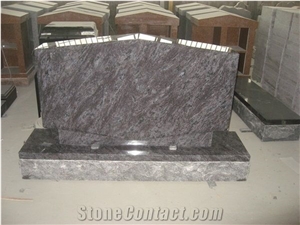 Bahama Blue Granite Monuments Upright Tombstone 06