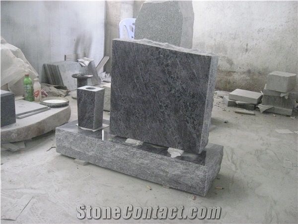 Bahama Blue Gravestone Upright Tombstone 04