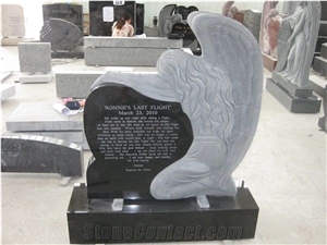 Black Granite Custom Angel Monument 03