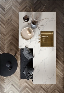Calacatta Quartz Snow White Quartz Slabs And Tiles
