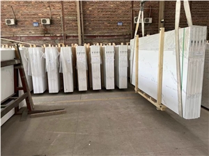 Calacatta Quartz Snow White Quartz Slabs And Tiles