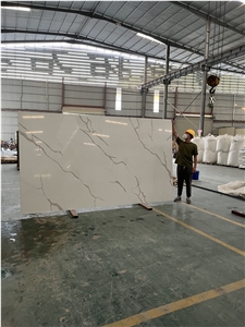 Calacatta White Super Big Quartz Slabs 3500X2000