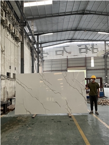 Calacatta White Super Big Quartz Slabs 3500X2000