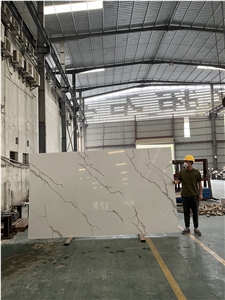 Calacatta White Super Big Quartz Slabs 3500X2000