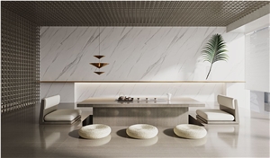Carrara White Sintered Stone Slabs & Wall Tiles Endmatch