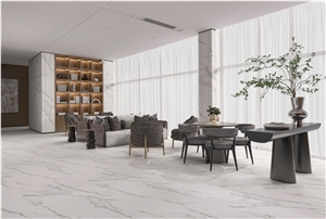 Gilded White Sintered Stone Floor Tiles