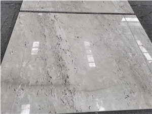 Light Grey With Black Feather Vein Composite Stone Tiles