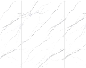 Mousse White Sintered Stone Wall Slabs 3 Faces Endmatch
