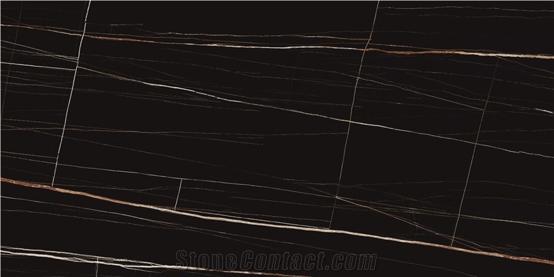 Saint Laurent Black Sintered Stone Panels Matt